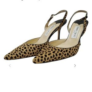 Jimmy Choo Anges Leopard Print Shoes